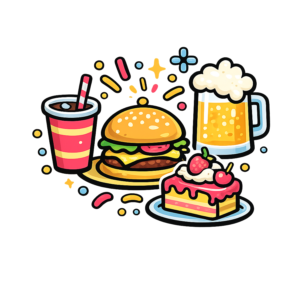 Comida, postres y bebidas